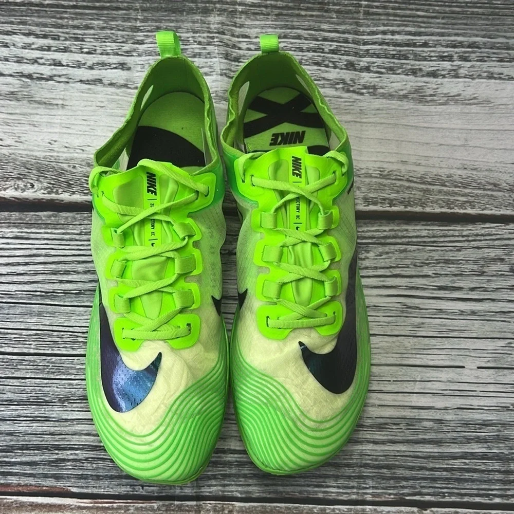 Nike Zoom Victory Volt Track Field Shoes Neon Green/Blue Varsity Junior Size 7.5